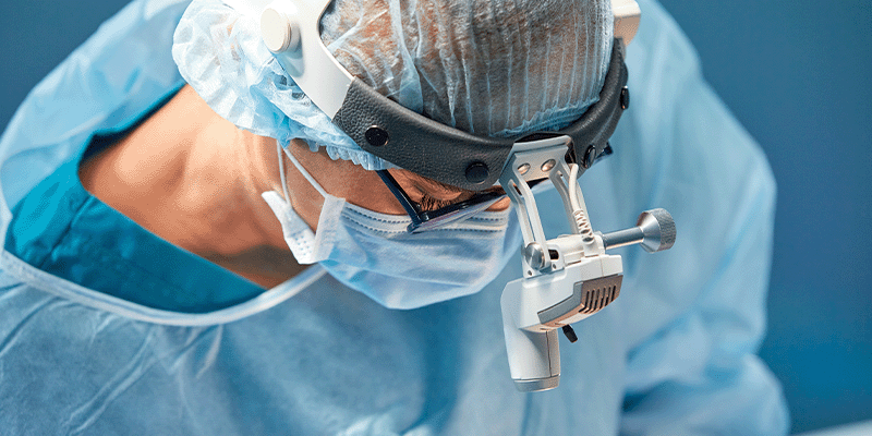 Healthcare professional wearing scrubs