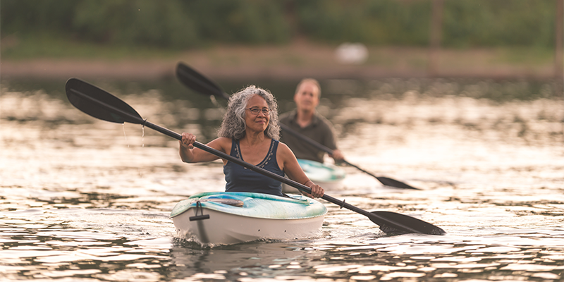 man and woman enjoying life and overcoming afib